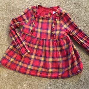 Tahari Plaid Flannel Babydoll Top